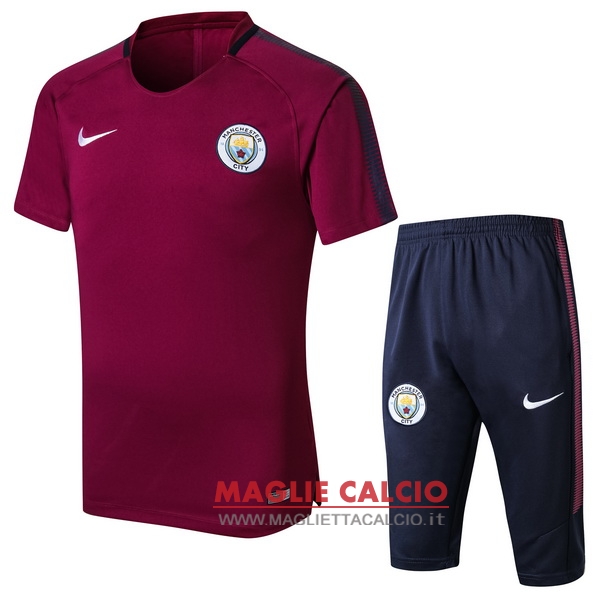 nuova formazione set completo divisione magliette manchester city 2017-2018 rosso