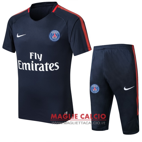 nuova formazione set completo divisione magliette paris saint germain 2017-2018 blu