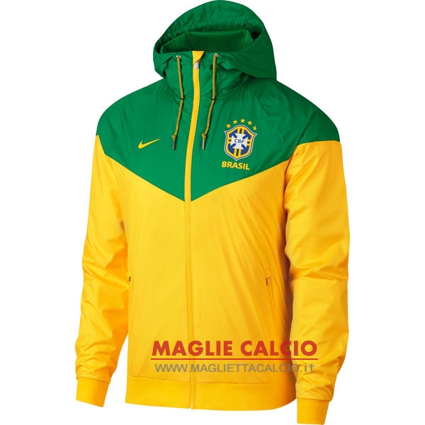 brasil giallo verde nuova giacca a vento 2018