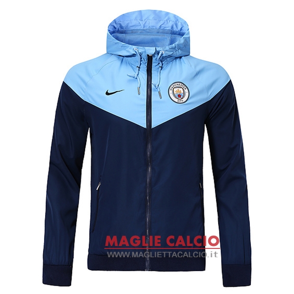 nuova manchester city giacca a vento 2018-2019 blu