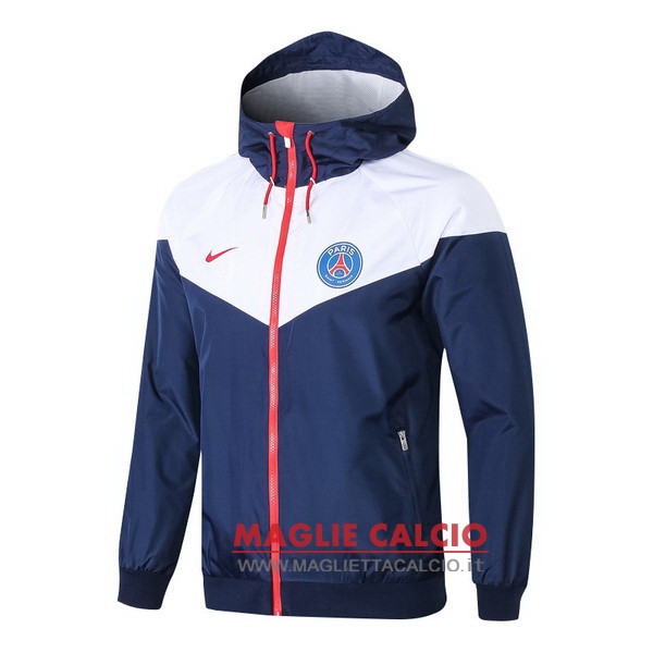 nuova paris saint germain giacca a vento 2018-2019 blu bianco