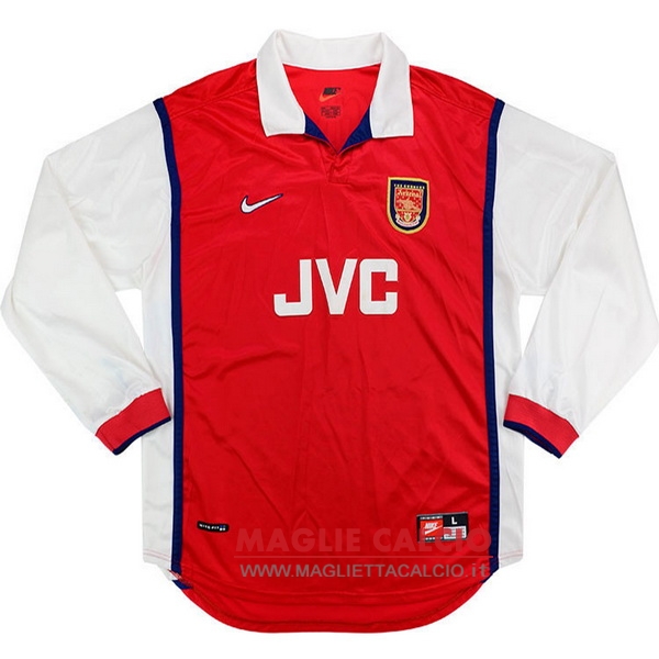 nuova prima arsenal mancia lunga retro 1998-1999