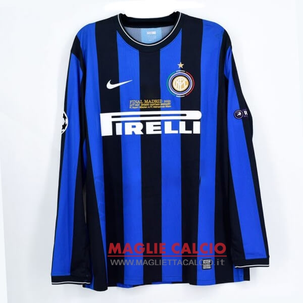 nuova prima divisione magliette manica lunga inter milan retro 2009-2010