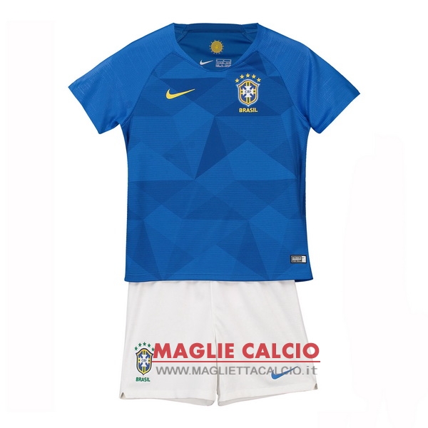 seconda set completo magliette brasile bambino 2018