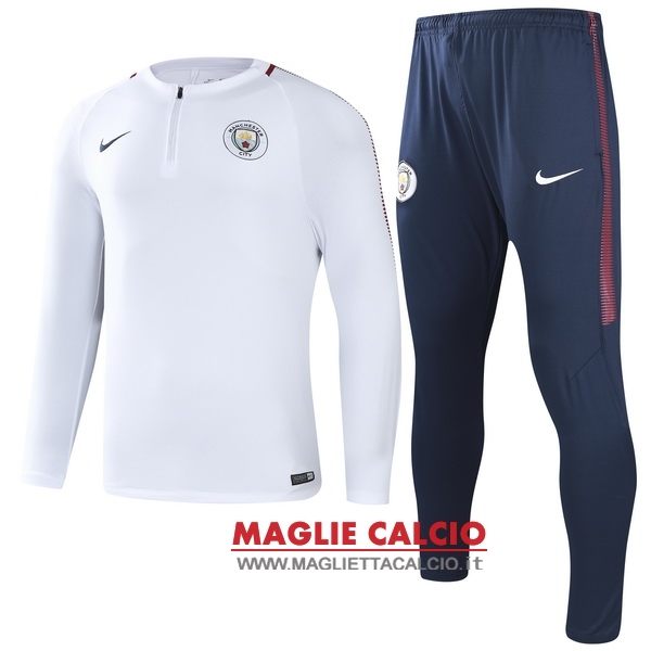 nuova manchester city woolen insieme completo bianco giacca 2017-2018