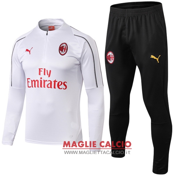 nuova ac milan insieme completo bianco nero giacca 2018-2019