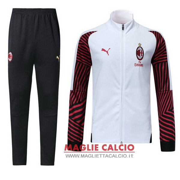 nuova ac milan insieme completo bianco giacca 2018-2019