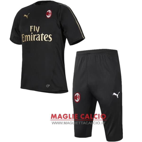 nuova formazione set completo divisione magliette ac milan 2018-2019 nero