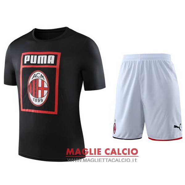 nuova formazione set completo divisione magliette ac milan 2019-2020 nero bianco