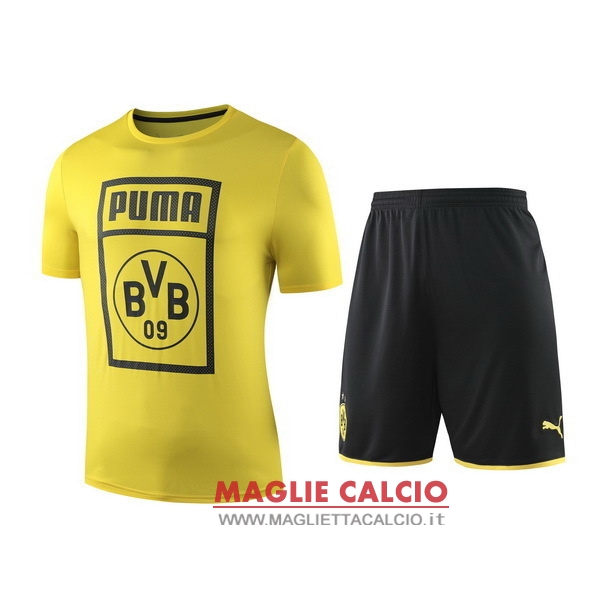 nuova formazione set completo divisione magliette borussia dortmund 2019-2020 giallo nero