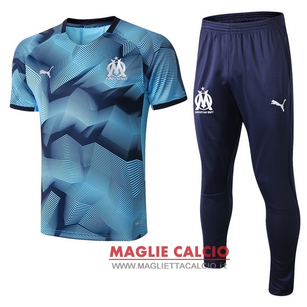 nuova formazione set completo divisione magliette marseille 2018-2019 blu