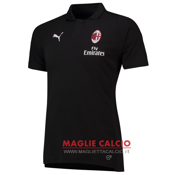 ac milan nero magliette polo nuova 2018-2019