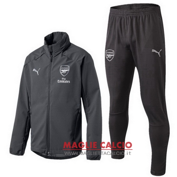 nuova arsenal insieme completo grigio giacca a vento 2018-2019