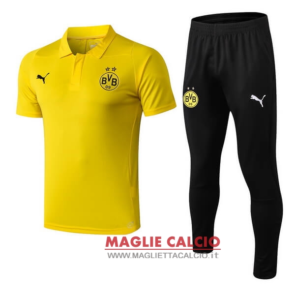 Polo set completo maglia borussia dortmund 2018-2019 giallo nero