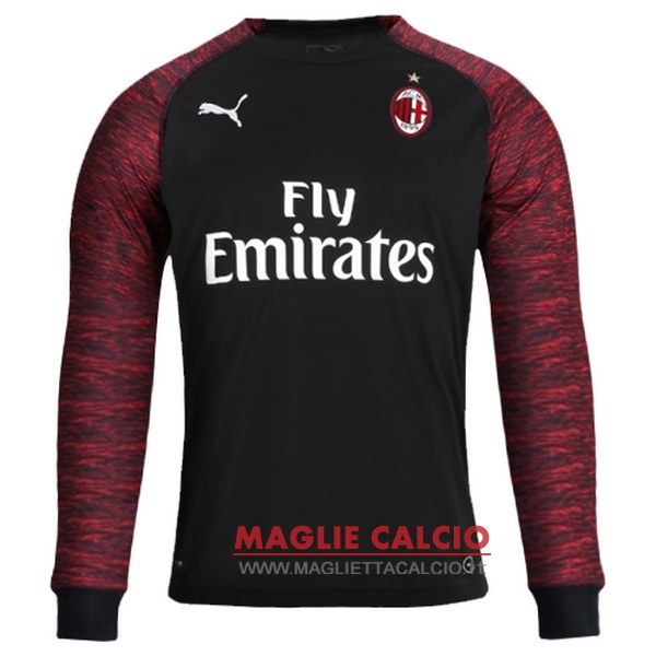 nuova terza divisione magliette manica lunga ac milan 2018-2019