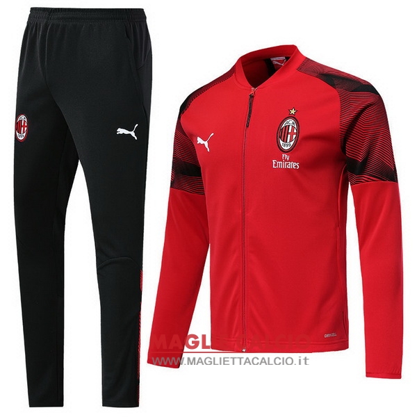nuova ac milan insieme completo rosso giacca 2018-2019