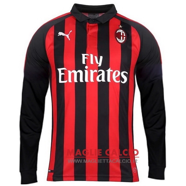 nuova prima divisione magliette manica lunga ac milan 2018-2019