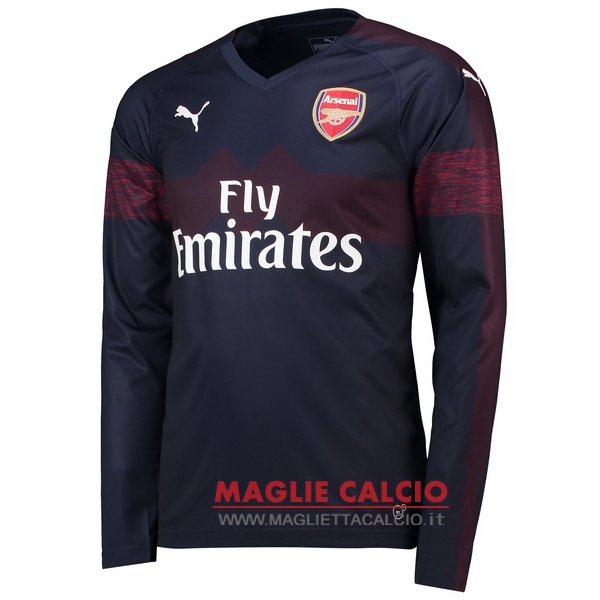 nuova seconda magliette arsenal mancia lunga 2018-2019