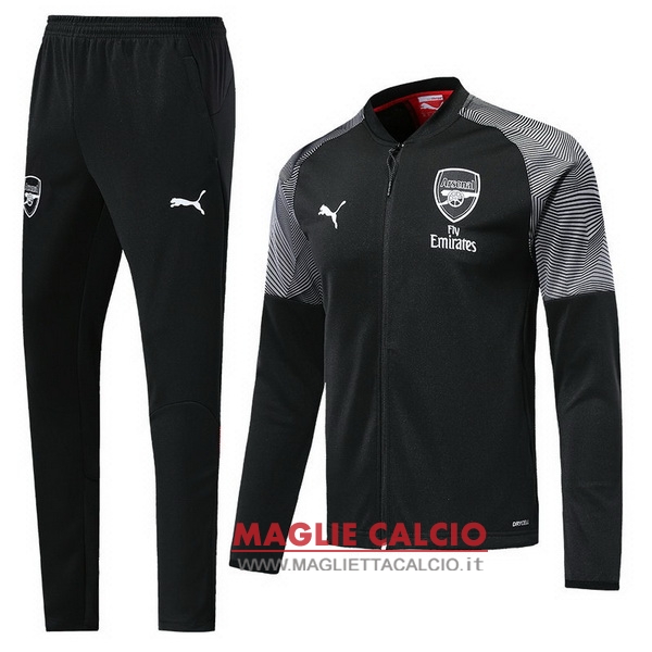 nuova arsenal insieme completo nero grigio giacca 2018-2019