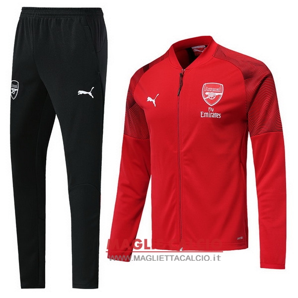 nuova arsenal insieme completo rosso nero giacca 2018-2019