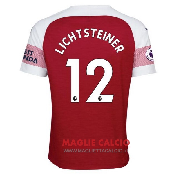 nuova maglietta arsenal 2018-2019 lichtsteiner 12 prima