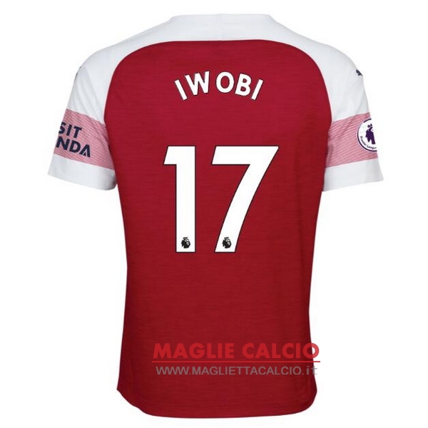 nuova maglietta arsenal 2018-2019 iwobi 17 prima