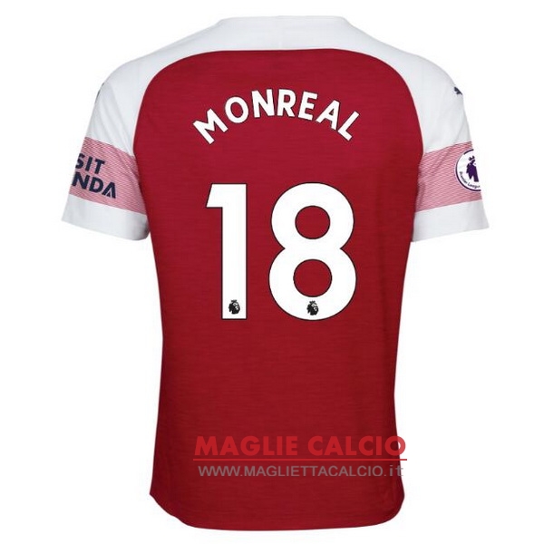 nuova maglietta arsenal 2018-2019 monreal 18 prima