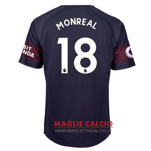 nuova maglietta arsenal 2018-2019 monreal 18 seconda