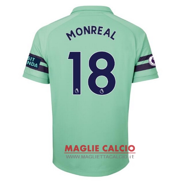 nuova maglietta arsenal 2018-2019 monreal 18 terza