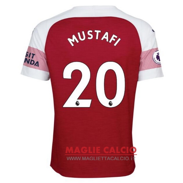 nuova maglietta arsenal 2018-2019 mustafi 20 prima