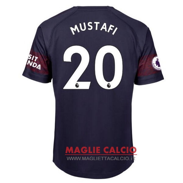 nuova maglietta arsenal 2018-2019 mustafi 20 seconda