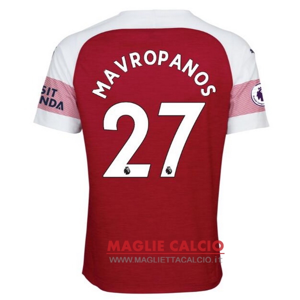 nuova maglietta arsenal 2018-2019 mavropanos 27 prima