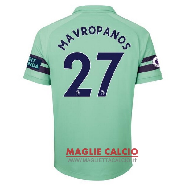 nuova maglietta arsenal 2018-2019 mavropanos 27 terza