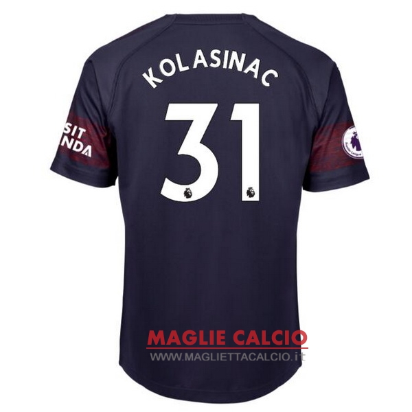 nuova maglietta arsenal 2018-2019 kolasinac 31 seconda