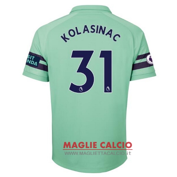 nuova maglietta arsenal 2018-2019 kolasinac 31 terza