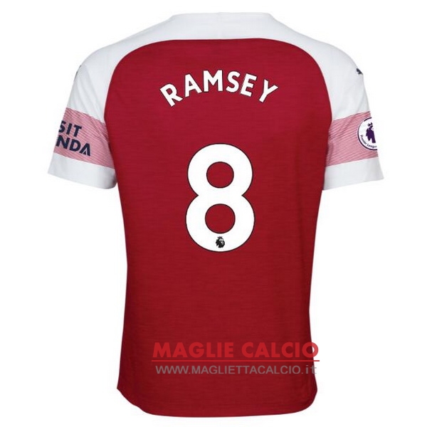 nuova maglietta arsenal 2018-2019 ramsey 8 prima