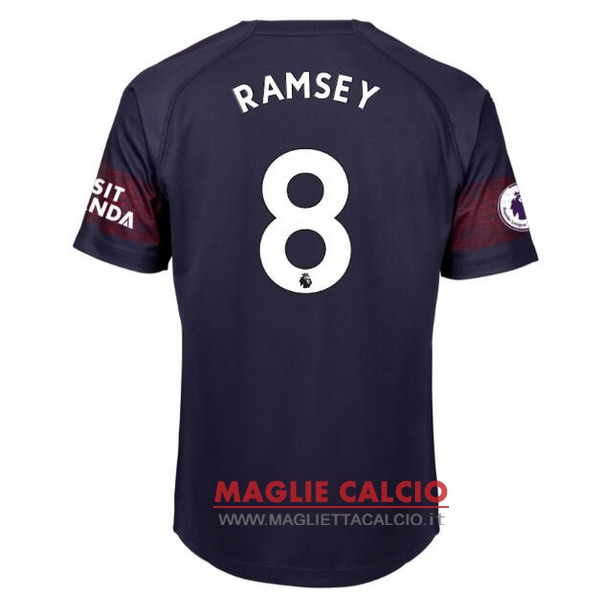 nuova maglietta arsenal 2018-2019 ramsey 8 seconda