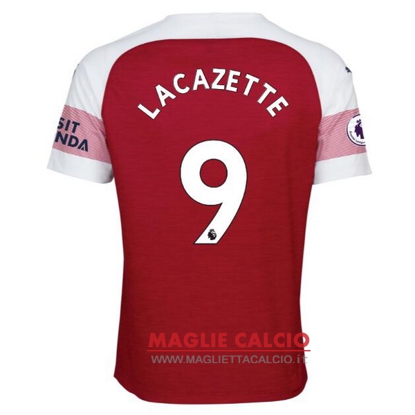 nuova maglietta arsenal 2018-2019 lacazette 9 prima