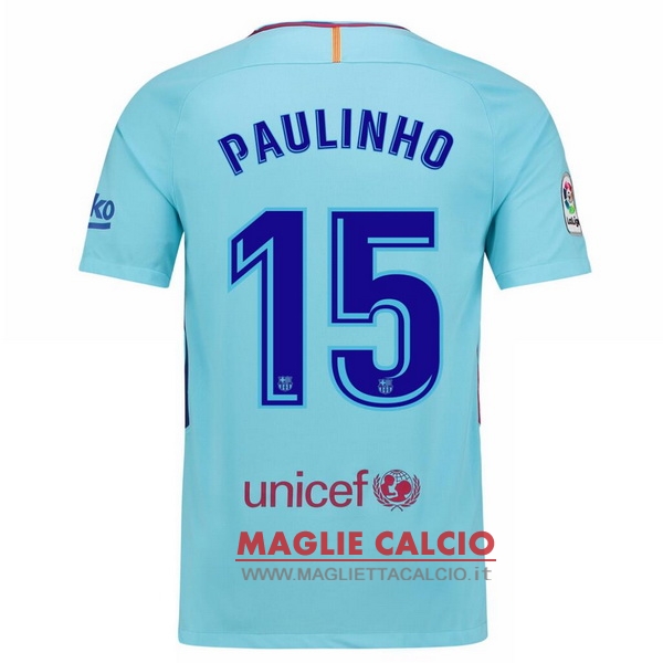 nuova maglietta barcellona 2017-2018 paulinho 15 seconda