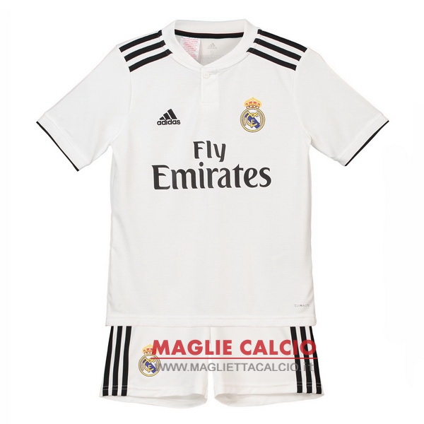 nuova prima maglietta real madrid set completo bambino 2018-2019