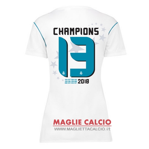 nuova champions 13 prima magliette real madrid donna 2017-2018