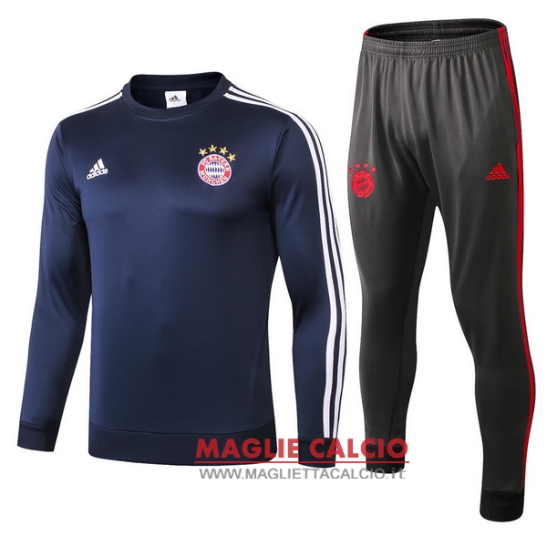 nuova bayern monaco insieme completo grigio blu giacca 2018-2019