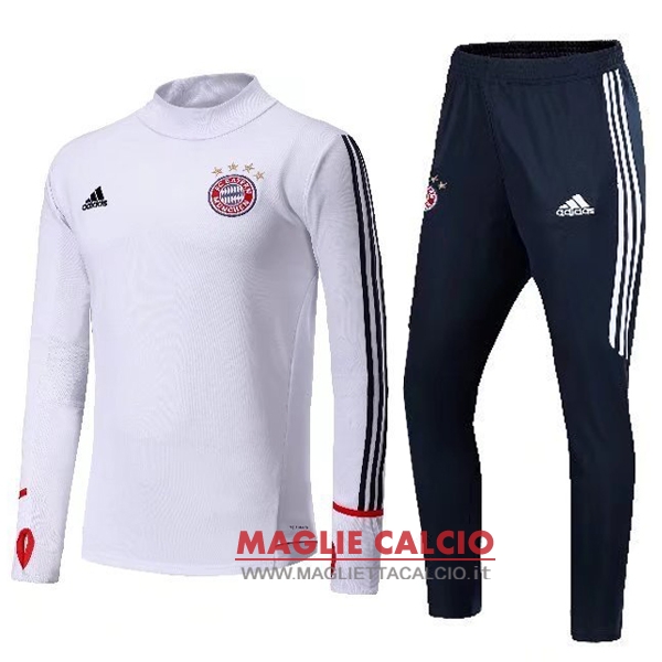 nuova bayern monaco set completo bianco blu giacca 2017-2018