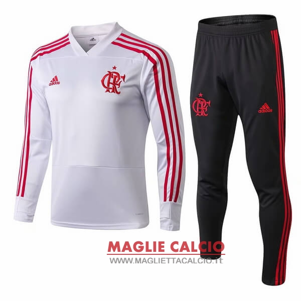 nuova flamengo insieme completo bianco rosso giacca 2018-2019