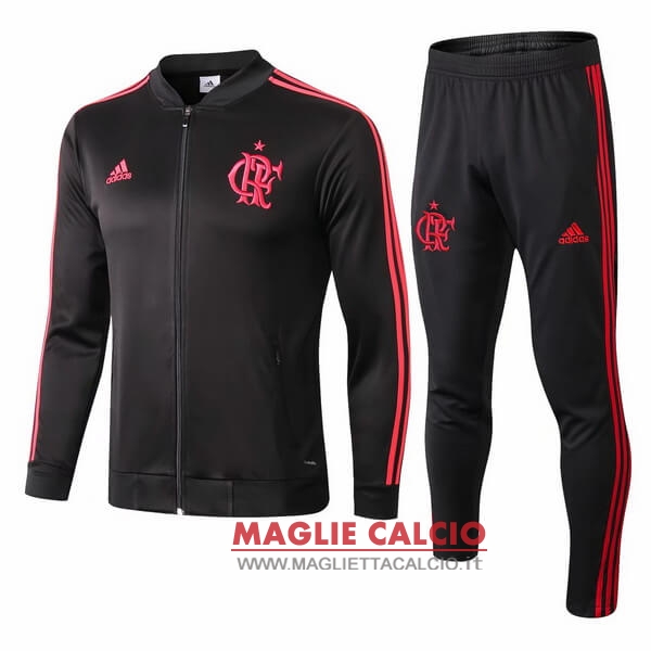 nuova flamengo insieme completo nero rosso giacca 2018-2019