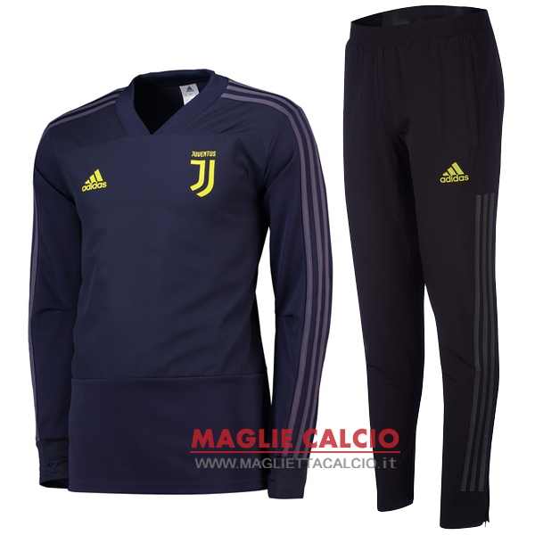 nuova juventus set completo blu giacca 2018-2019