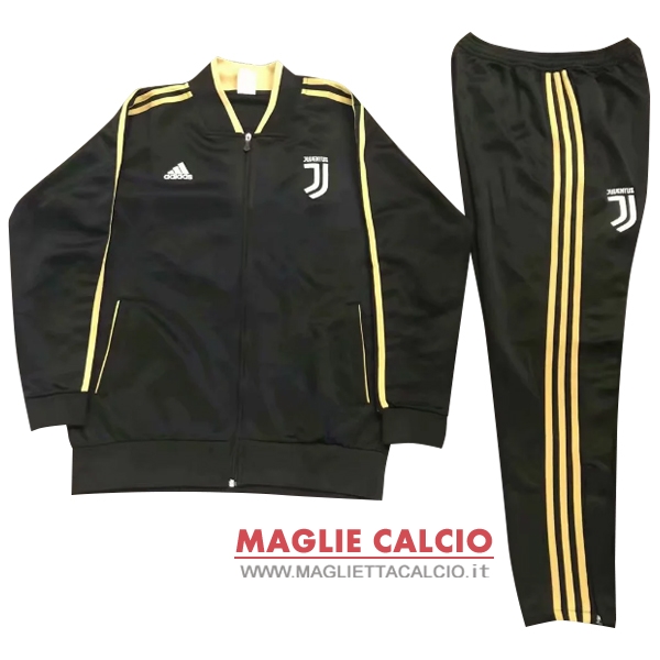 nuova juventus set completo nero giallo giacca 2018-2019