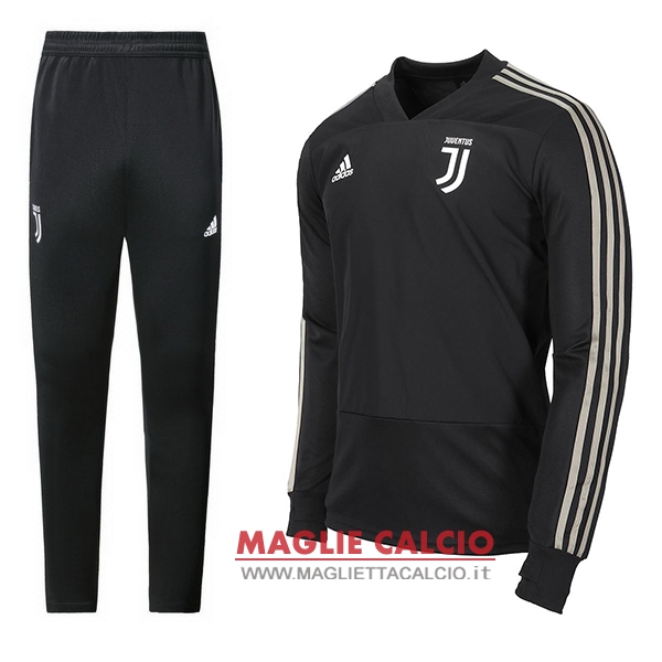 nuova juventus set completo nero gris giacca 2018-2019