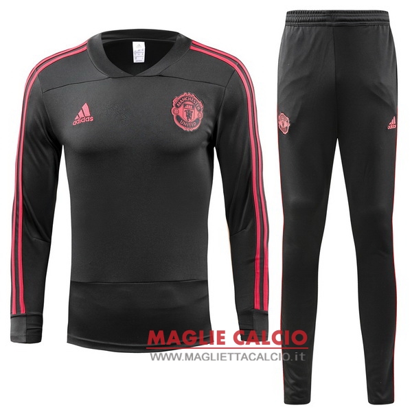 nuova manchester united insieme completo gris marino giacca 2018-2019