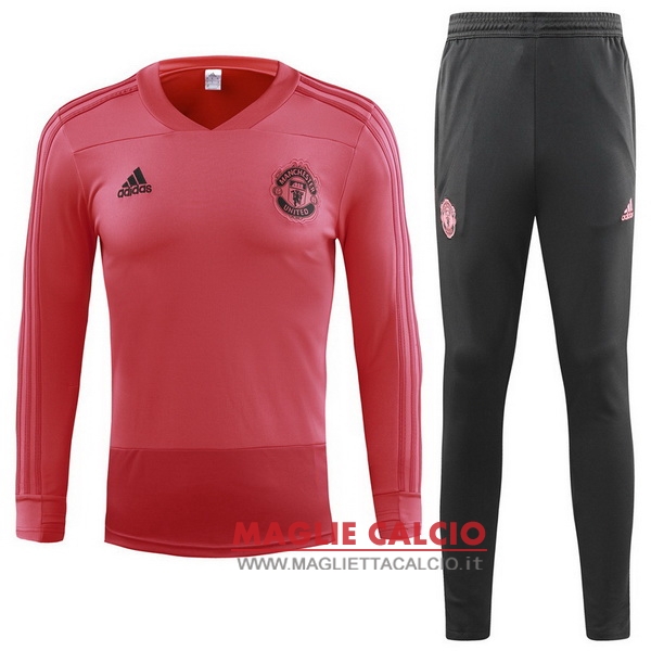 nuova manchester united insieme completo rosso luce giacca 2018-2019